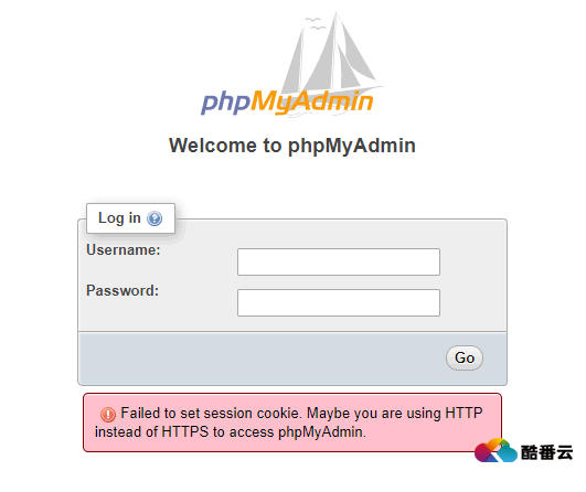 phpMyAdmin登录出现Failed to set session cookie解决方案