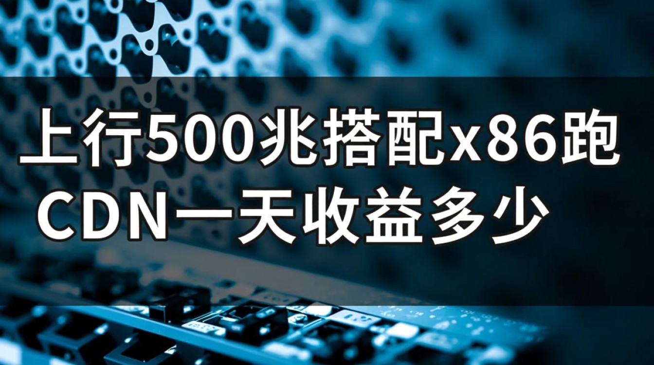 家用500兆上行x86主机跑CDN一天真实收益有多少？