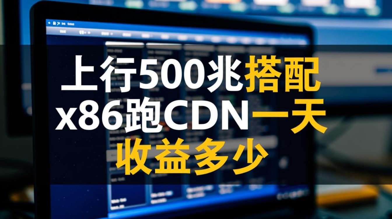 家用500兆上行x86主机跑CDN一天真实收益有多少？