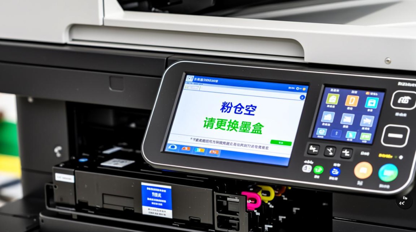 光电通3300cdn更换新墨盒后仍显示粉仓空该怎么办？
