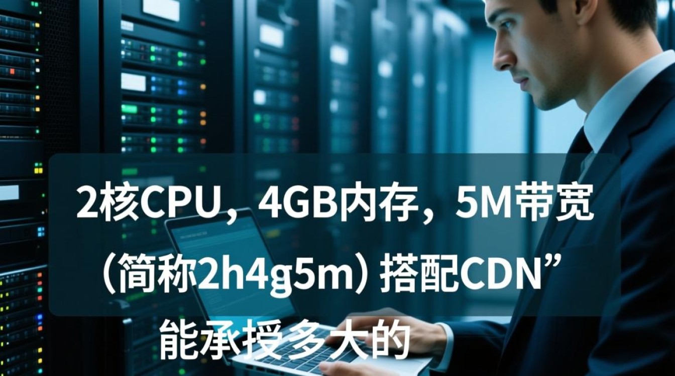 2核4G5M服务器加CDN能抗住多少并发用户同时在线访问？