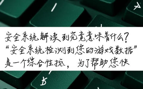 安全系统检测到您的游戏数据