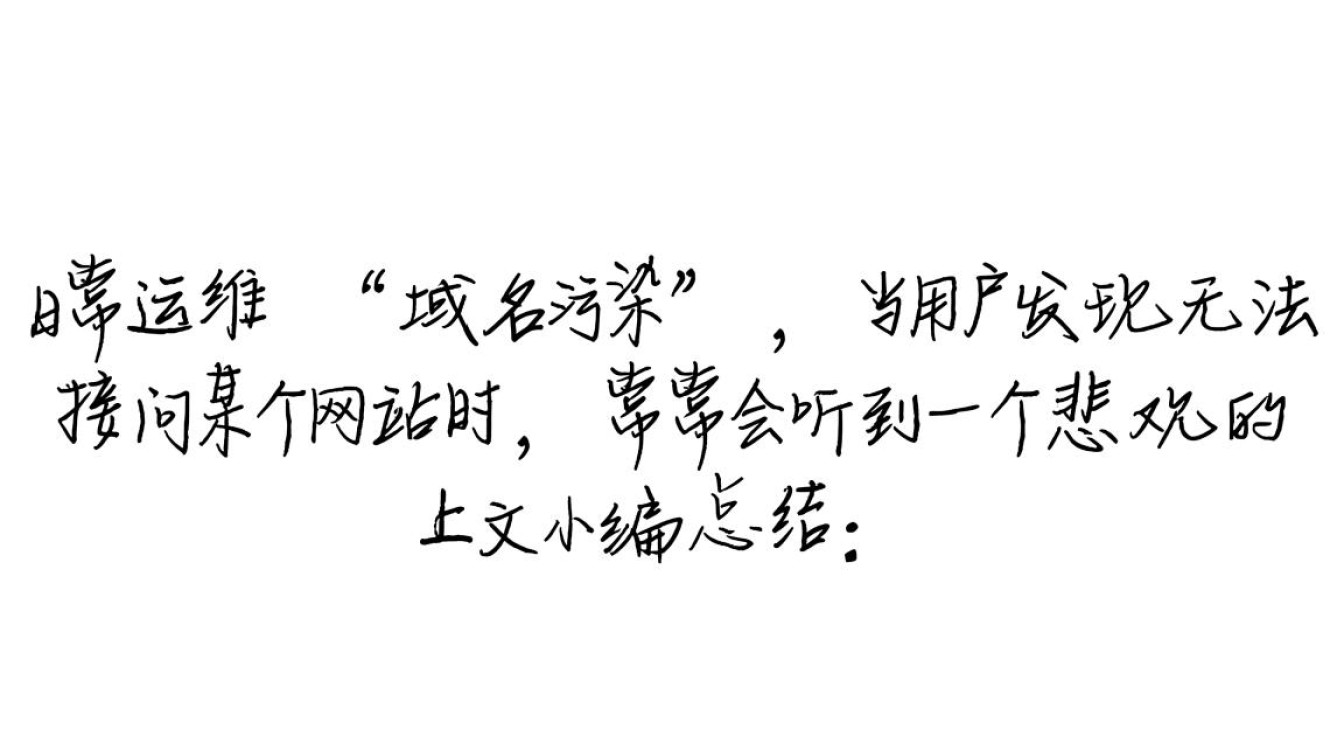 域名污染只能换域名吗，不换域名还有什么更好的办法？
