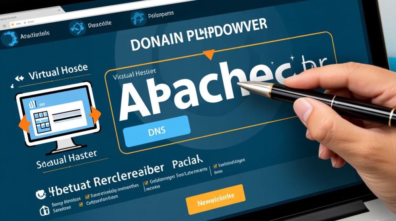 apache配置域名后无法访问怎么办？