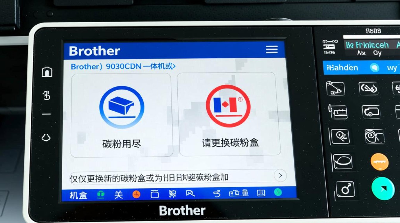 兄弟9030CDN一体机更换新碳粉后提示，碳粉怎么复位操作？