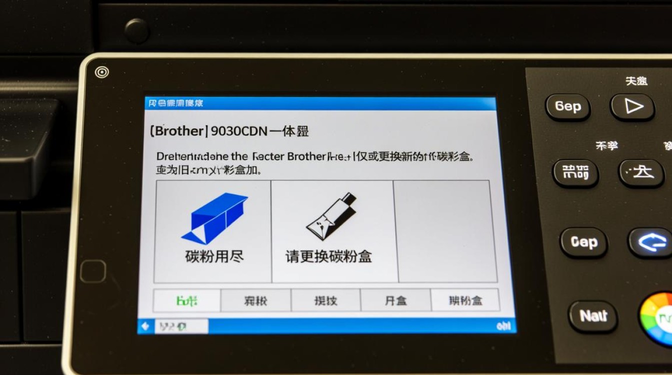 兄弟9030CDN一体机更换新碳粉后提示，碳粉怎么复位操作？