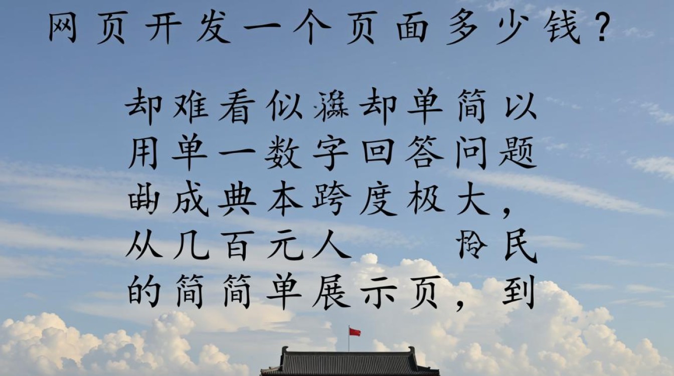 开发一个网页页面多少钱，费用都花在哪些地方？