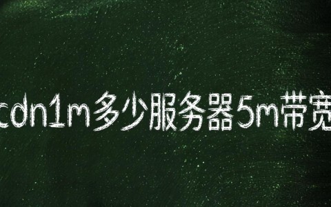 1M的CDN需要多少服务器,5M带宽够用吗?