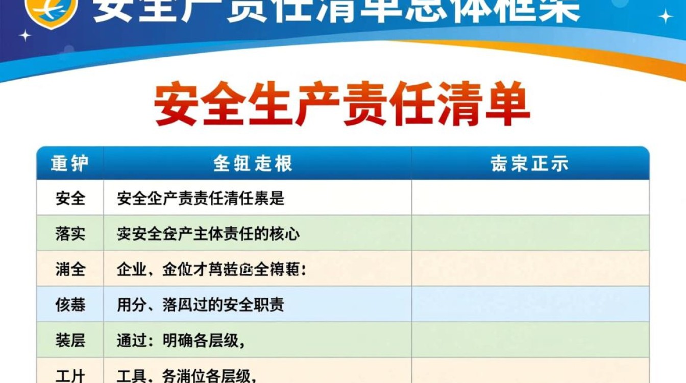安全生产责任清单内容具体包含哪些责任事项? 安全生产责任清单内容具体包含哪些责任事项?