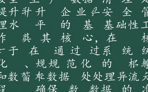 安全生产数据清理，如何高效提升数据准确性与安全性？