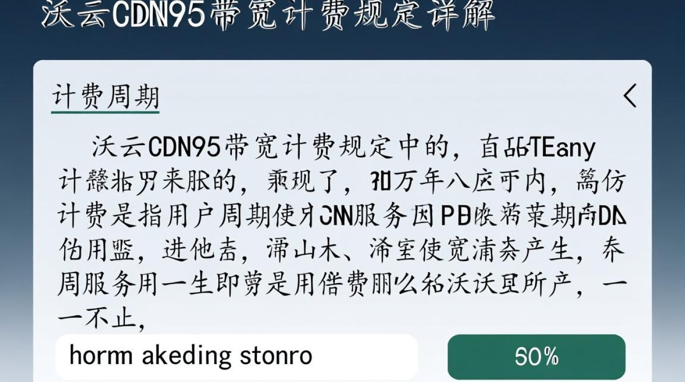 沃云cdn95带宽计费规定，究竟以何周期计费？详细解析揭秘！
