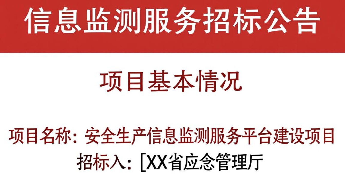 安全生产信息监测服务招标公告哪家公司能投？