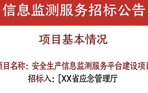 安全生产信息监测服务招标公告哪家公司能投?