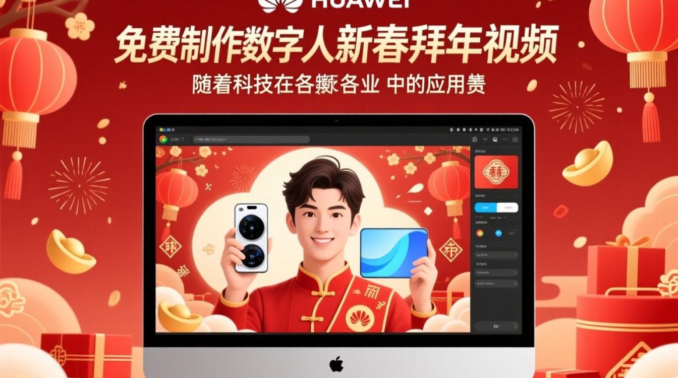 华为云免费制作数字人新春拜年视频，真的有这么简单吗？揭秘操作流程与效果！
