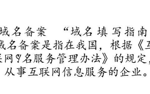 关于域名备案,如何正确填写备案所需域名信息?