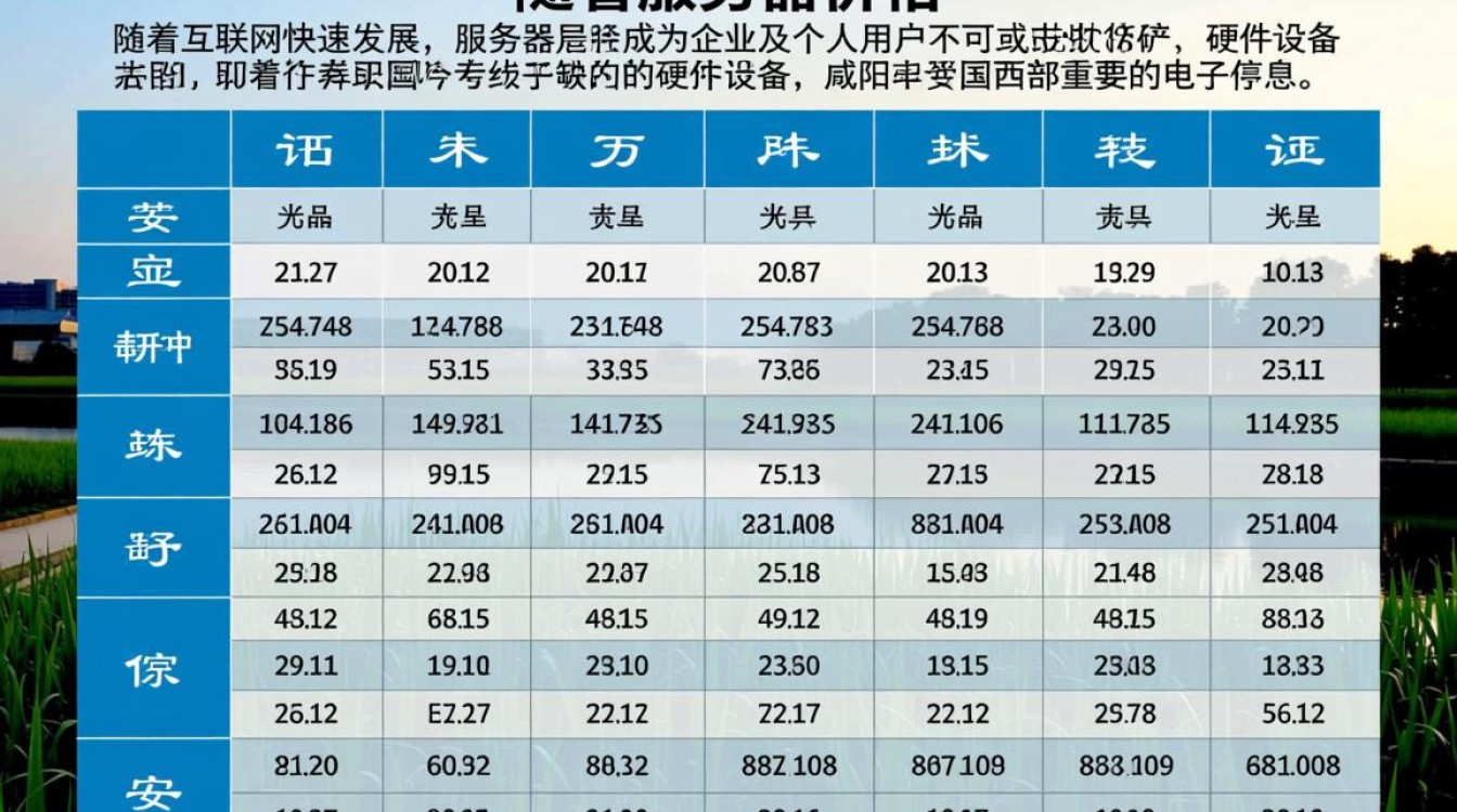 咸阳服务器价格表揭秘，不同配置服务器性价比大比拼，如何选择最合适？