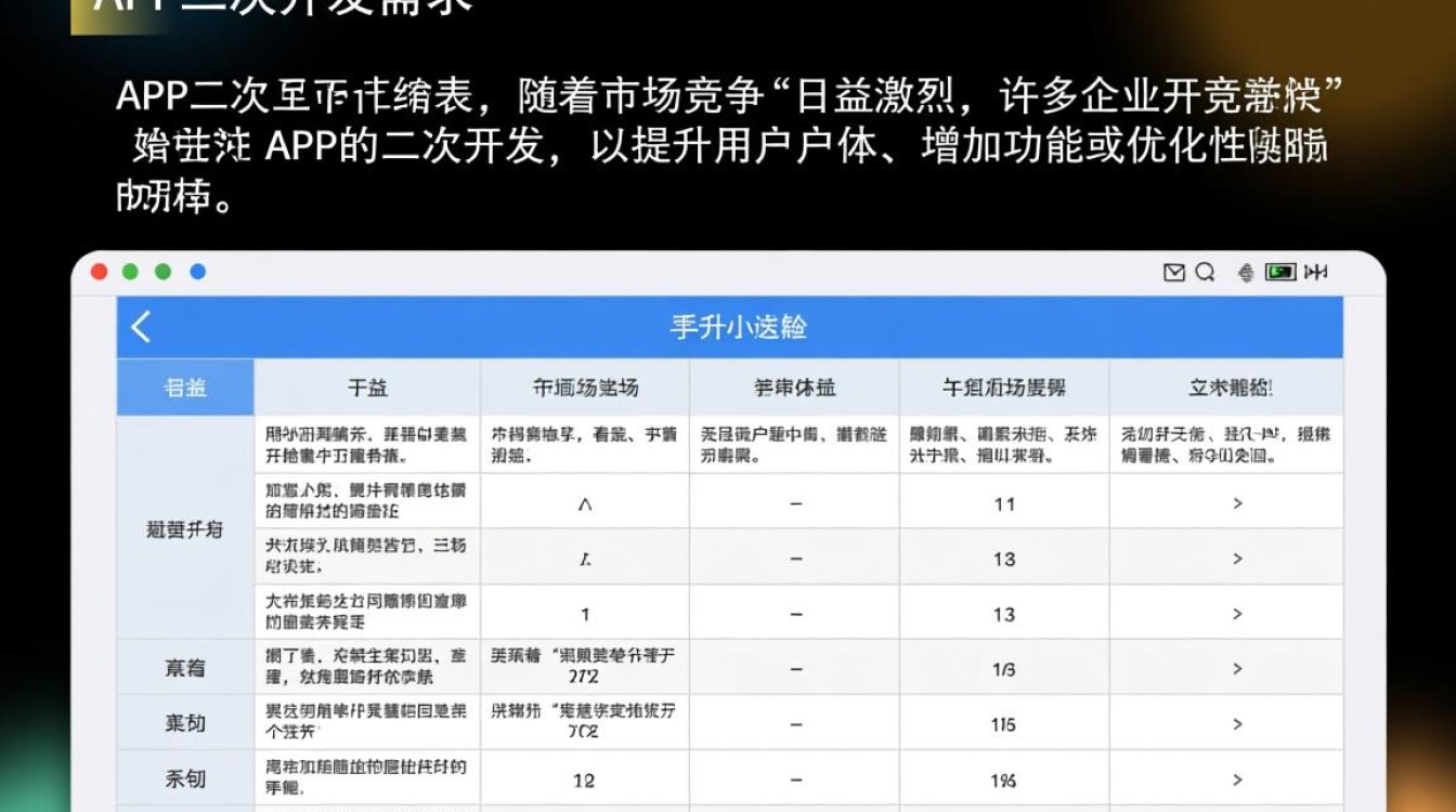app二次开发需求表中,哪些关键需求可能被忽视或误解? app二次开发需求表中,哪些关键需求可能被忽视或误解?