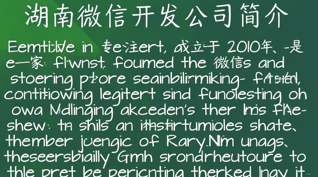 湖南微信开发公司简介，这家公司有哪些特色服务与优势？