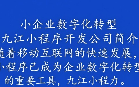 九江小程序开发公司，如何挑选最优质的服务提供商？