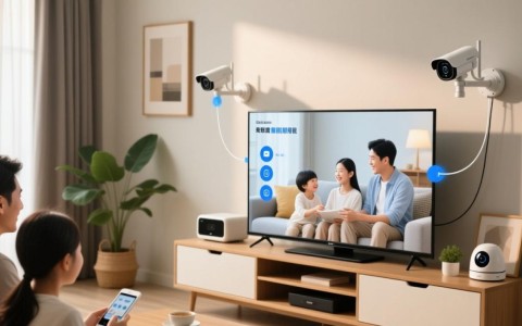 如何将家庭监控设备成功连接到智能电视上，实现远程监控？