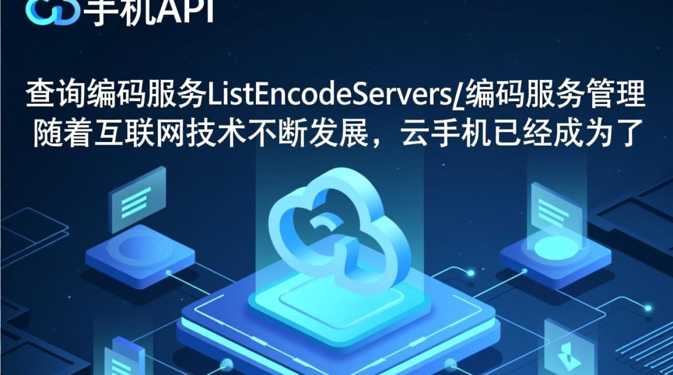 ListEncodeServers,云手机API中的编码服务管理,有哪些疑问待解? ListEncodeServers,云手机API中的编码服务管理,有哪些疑问待解?
