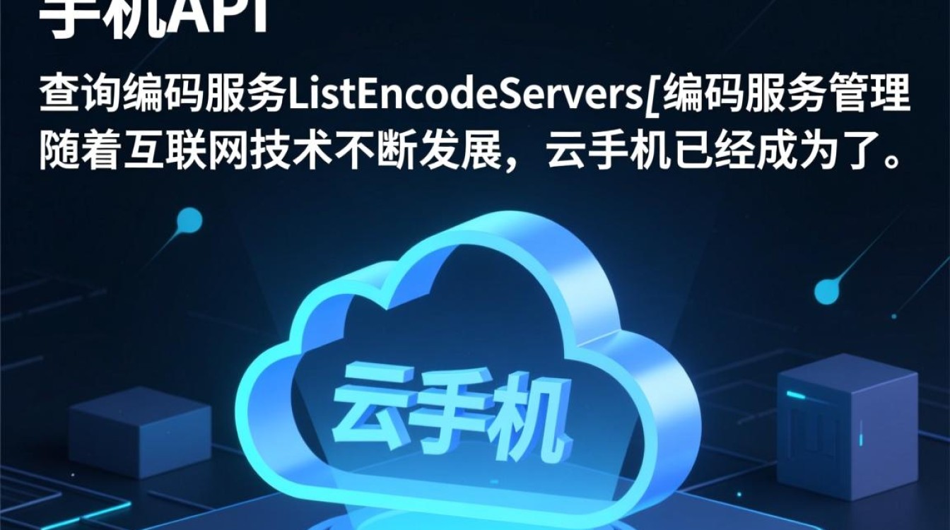 ListEncodeServers,云手机API中的编码服务管理,有哪些疑问待解? ListEncodeServers,云手机API中的编码服务管理,有哪些疑问待解?