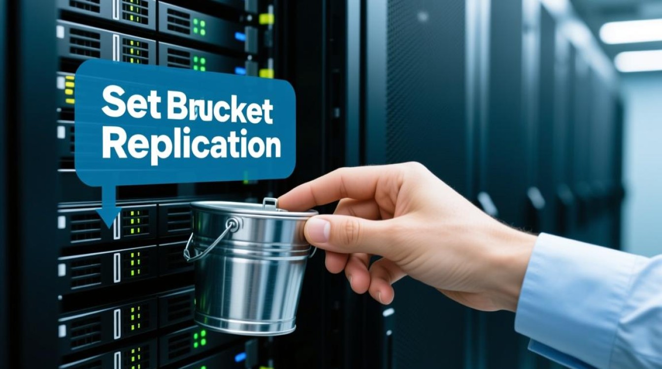 对象存储API中，如何实现SetBucketReplication的跨区域复制配置设置？