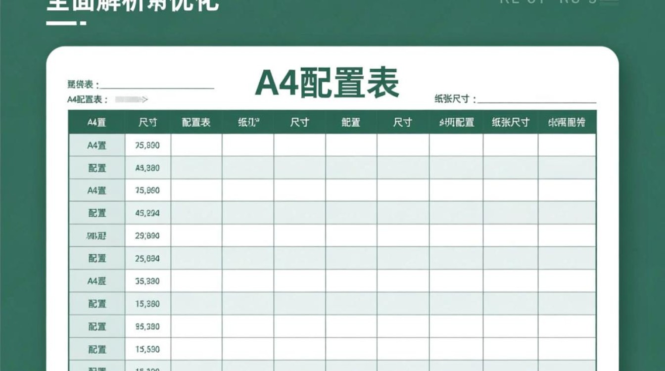 a4配置表究竟有何特殊之处?为何如此备受关注? a4配置表究竟有何特殊之处?为何如此备受关注?