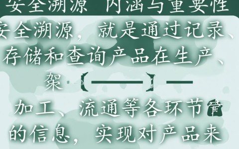 安全溯源如何保障产品全程可追溯？