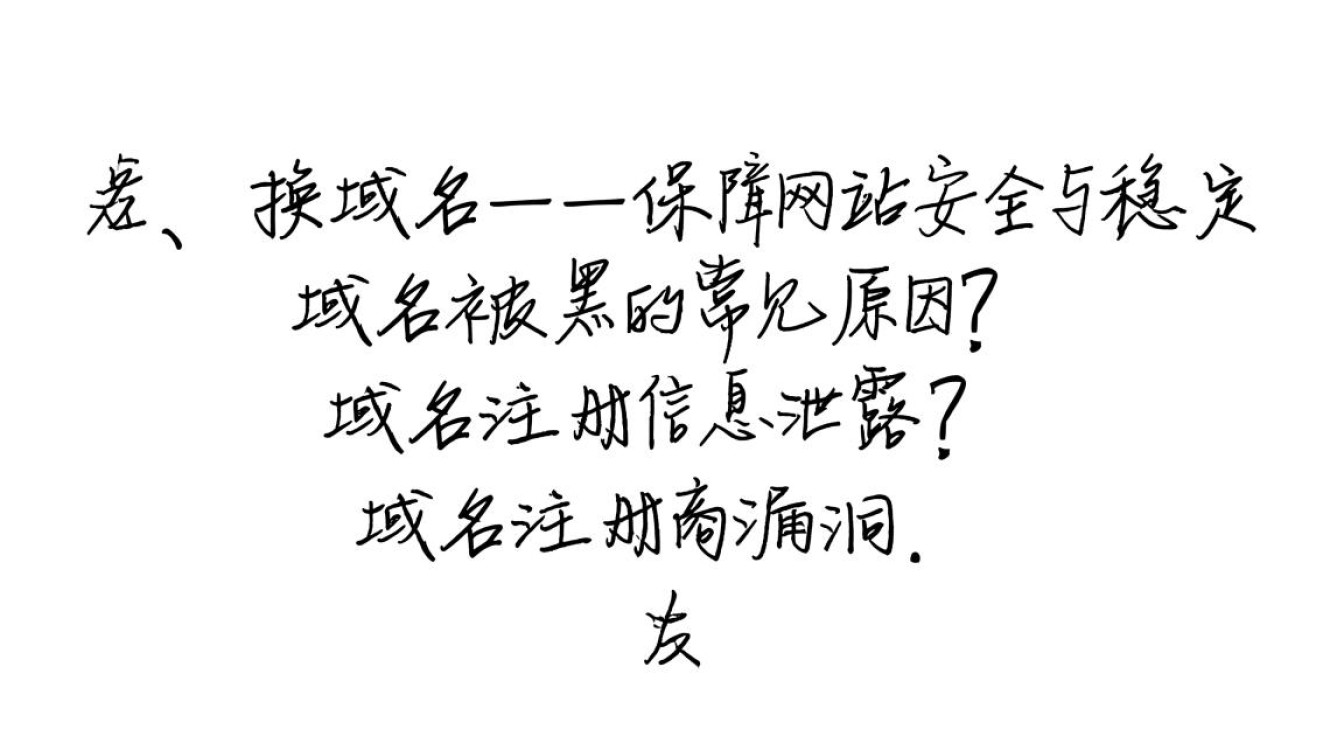 域名被黑后更换，如何确保新域名安全并避免再次被黑？