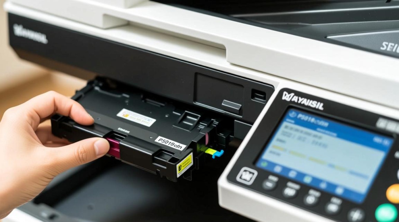 京瓷P5018CDN打印机墨粉盒盖子取出方法详解？