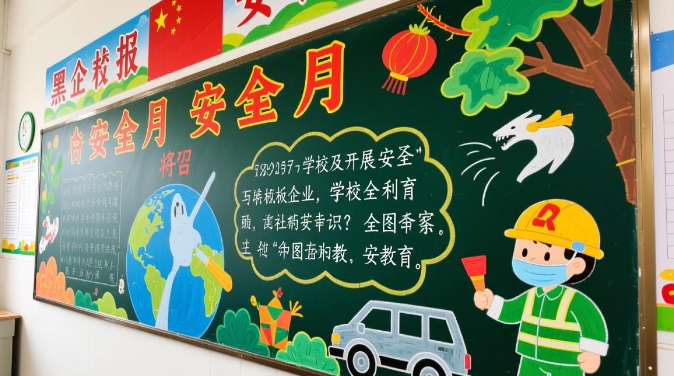 安全月黑板报怎么做？创意内容模板有哪些？