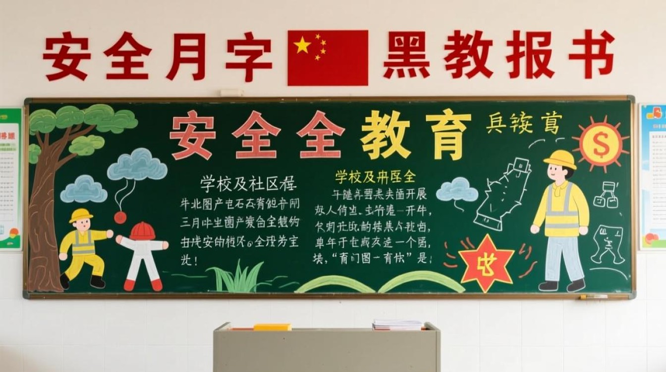 安全月黑板报怎么做？创意内容模板有哪些？