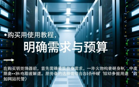 服务器购买及使用教程，新手该怎么选型号配置？