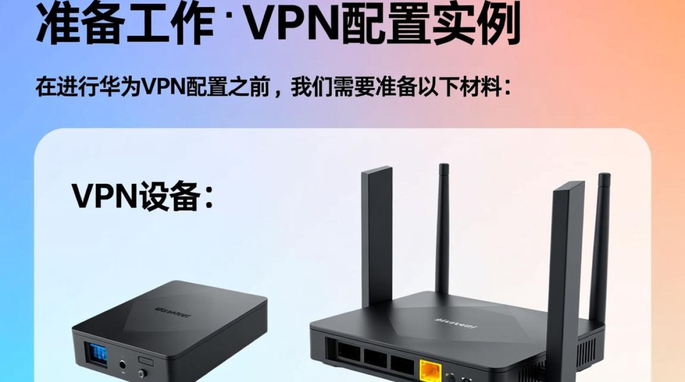 华为VPN配置实例中，有哪些关键步骤和注意事项需要特别注意？