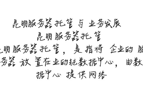 昆明服务器托管，如何选择最合适的服务商和配置？