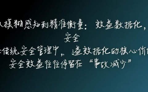 安全效益数据化，如何量化真实价值与效果？