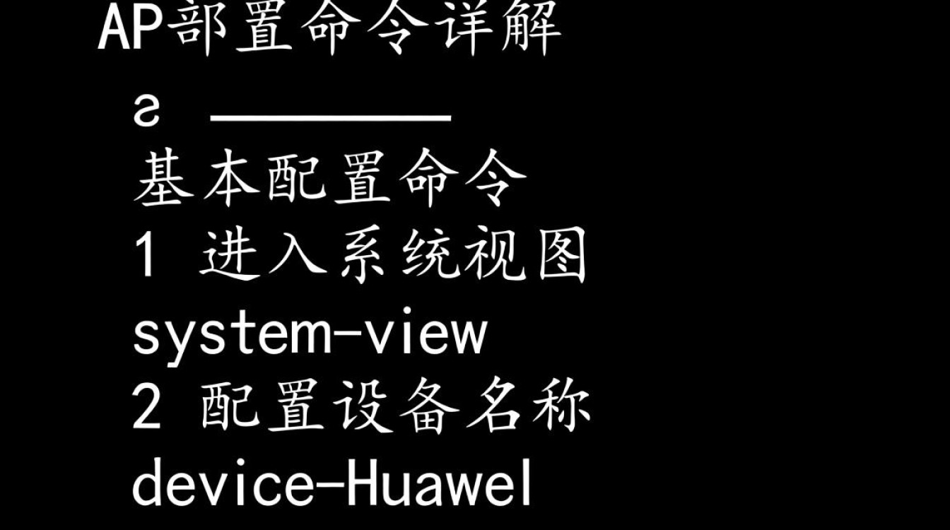 华为AP配置命令有哪些具体步骤和注意事项? 华为AP配置命令有哪些具体步骤和注意事项?