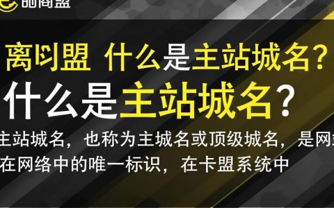 卡盟中主站域名究竟指的是哪类域名？有何特殊之处？