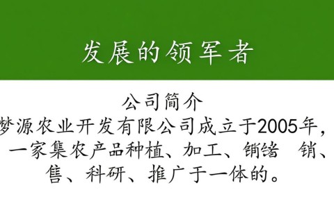梦源农业开发有限公司，揭秘其背后的农业创新与可持续发展之谜？