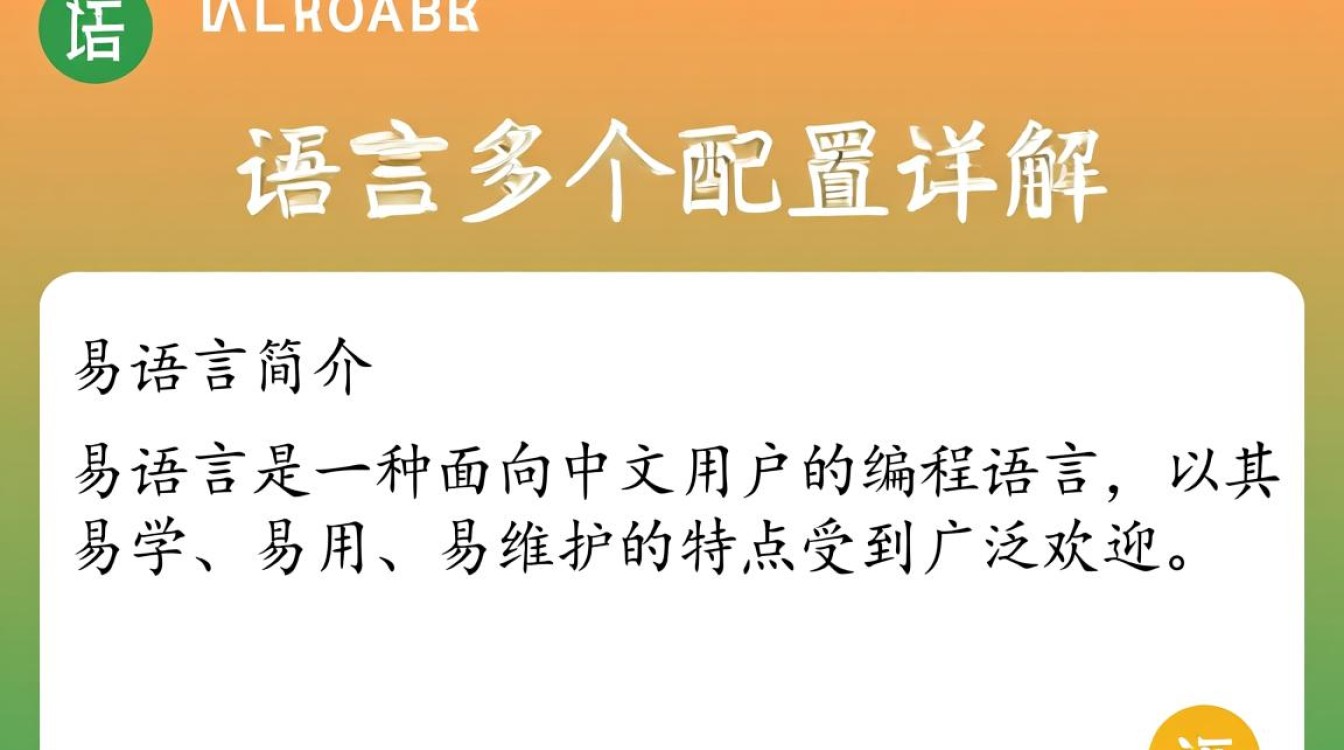易语言多个配置如何高效管理和优化？
