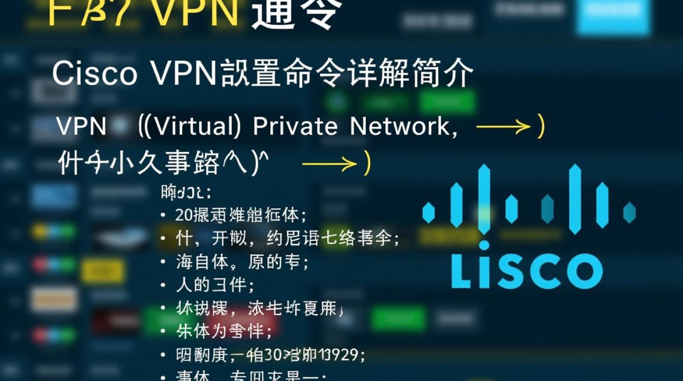 cisco VPN配置命令中，有哪些常见问题或难点需要特别注意？