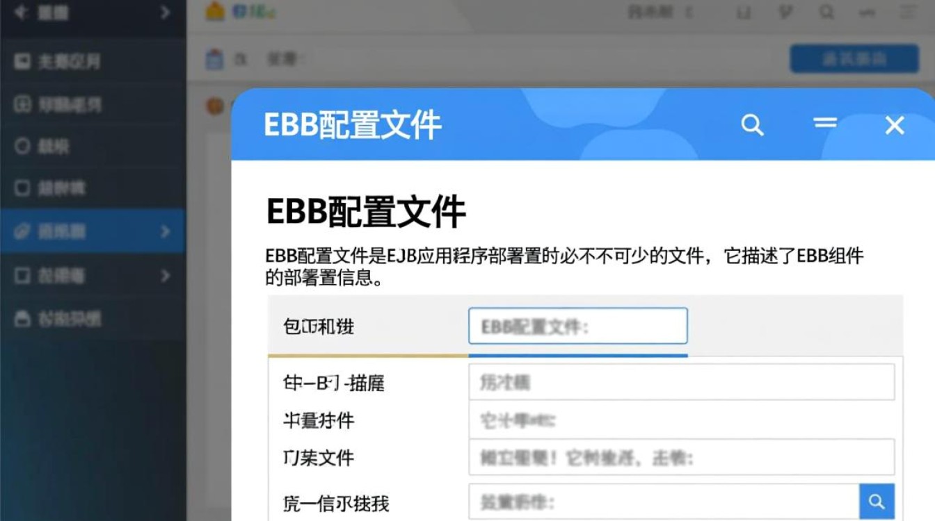 在ejb配置文件中，哪些关键配置参数是必须设置的？