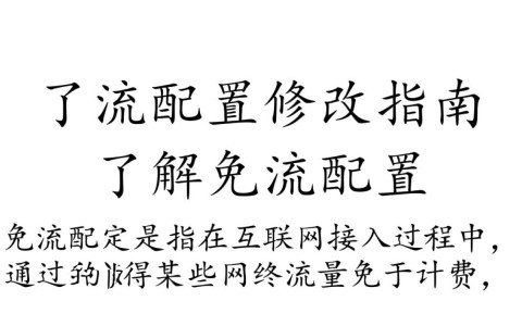 免流配置修改如何正确操作以避免网络限制？