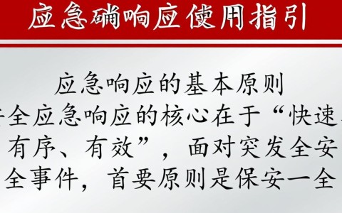 安全应急响应使用指引，遇到突发情况该如何正确操作？