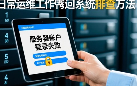服务器账户登录不上去怎么办？排查步骤和解决方法有哪些？