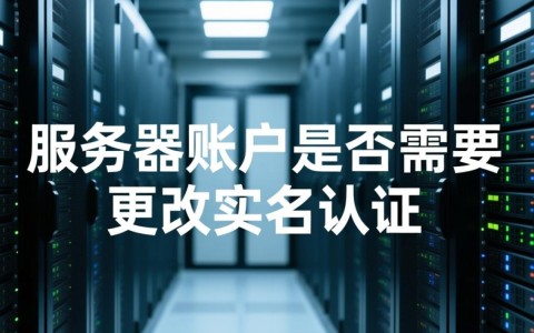服务器账户改实名认证需要什么材料吗？