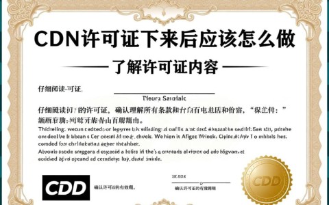 cdn许可证到手后，有哪些具体步骤和注意事项需要遵循？