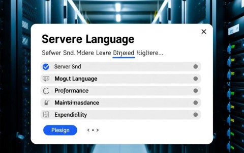 服务器语言选择界面如何根据用户偏好自动适配默认语言？