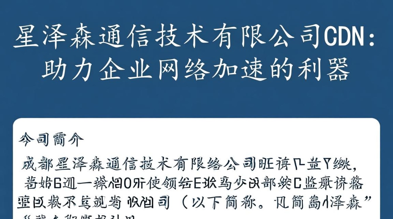 成都星泽森通信技术有限公司cdn业务，其技术优势与市场前景如何？